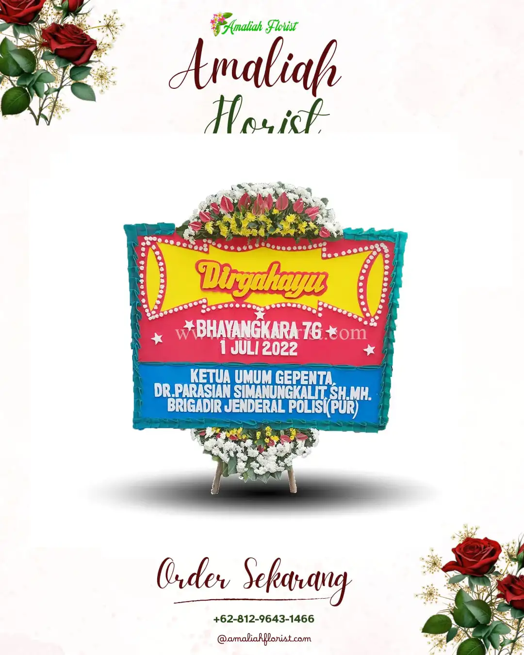 Papan Bunga HUT Ulang Tahun Simpang Dua